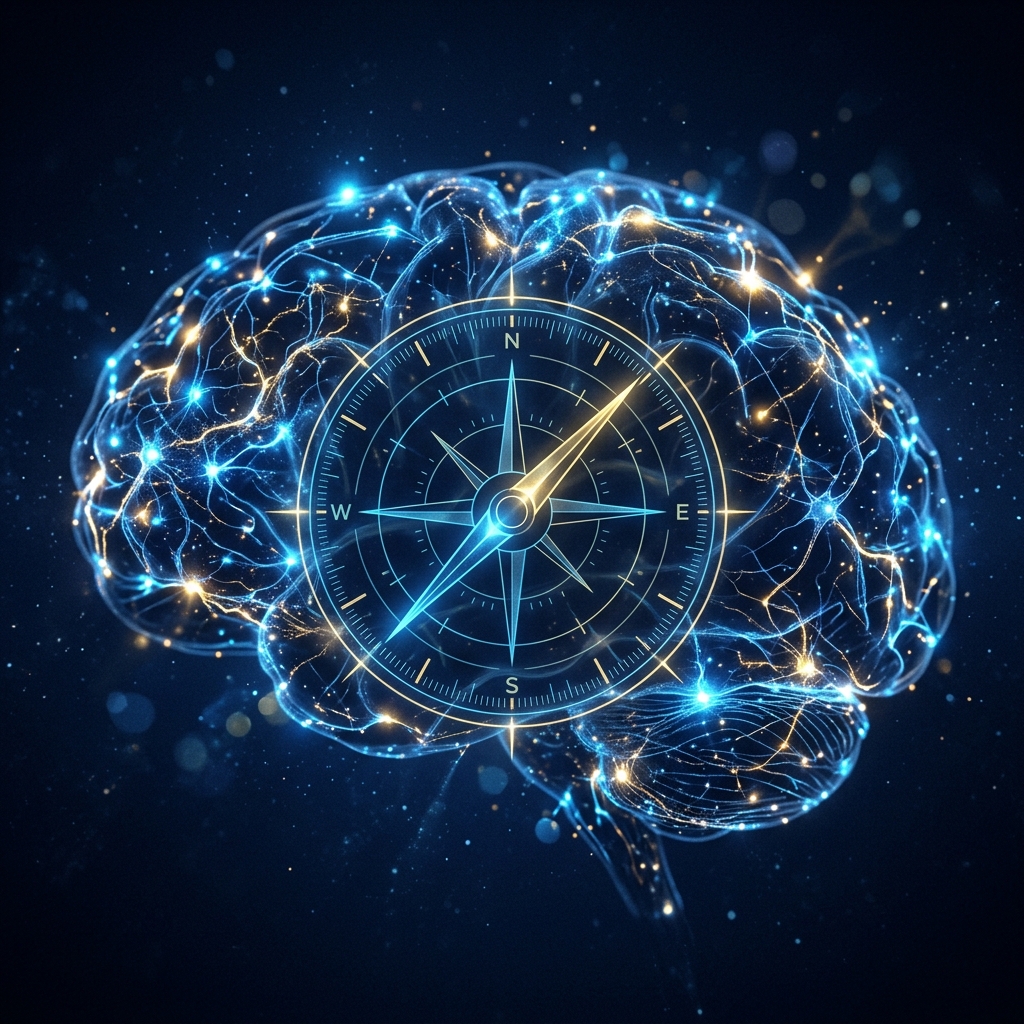 Ilustração de rede neural representando o Alinhamento Neuro-Direcional
